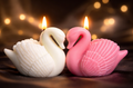 Romantic Swan Couple Candle – Decorative Love Candle Set