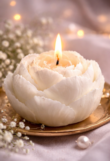 Elegant Flower Bloom Candle – Luxury Decorative Floral Candle