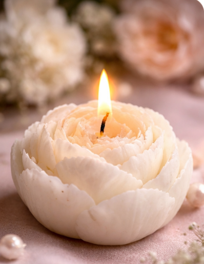 Elegant Flower Bloom Candle – Luxury Decorative Floral Candle