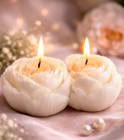 Elegant Flower Bloom Candle – Luxury Decorative Floral Candle
