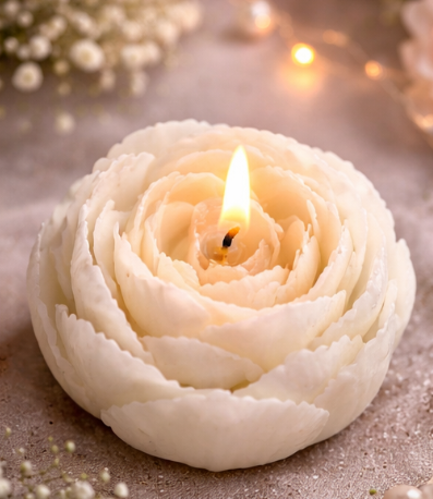 Elegant Flower Bloom Candle – Luxury Decorative Floral Candle