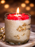 Luxury Glass Jar Floral Candle – Premium Decorative Scented Candle