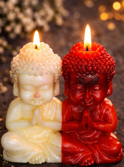 Peaceful Buddha Candle – Handmade Spiritual Decorative Candle