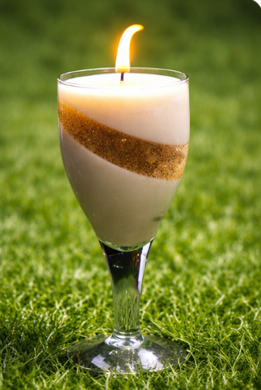 Luxury Glass Goblet Candle – Elegant Handmade Decorative Candle