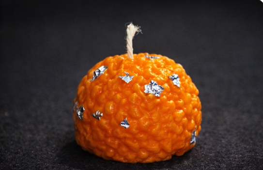 Orange Fruit Shape Decorative Candles – Festive Mini Candles Set
